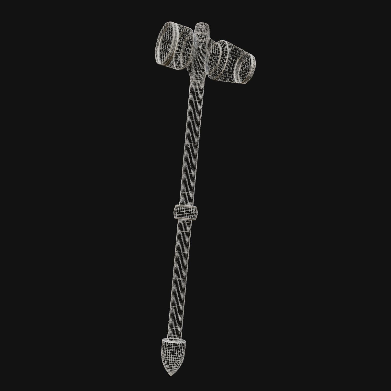 Artisan Crafted 3D Model of Blacksmith Hammer 3D model_7
