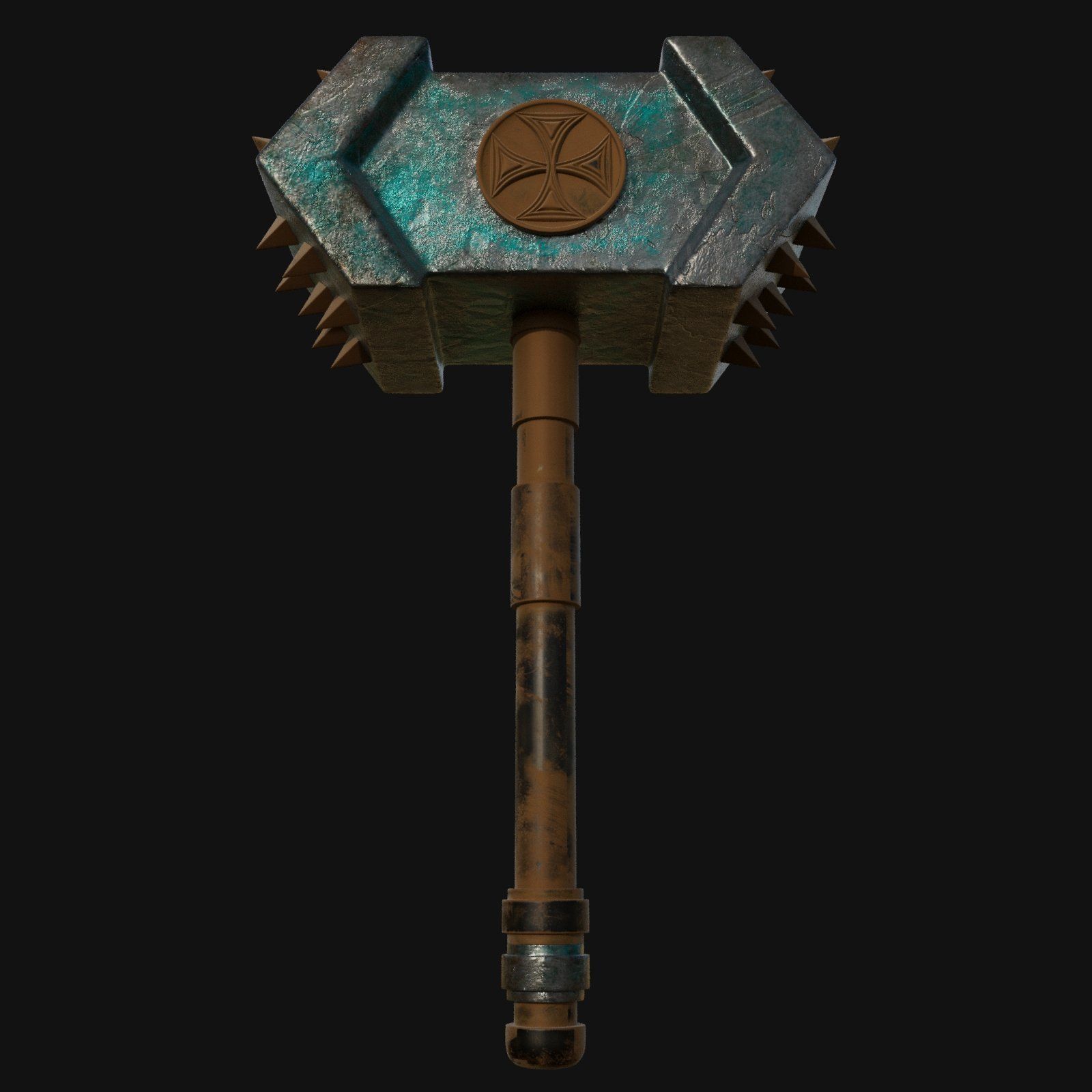 Sleek 3D Model of Ball Peen Hammer 3D model_7