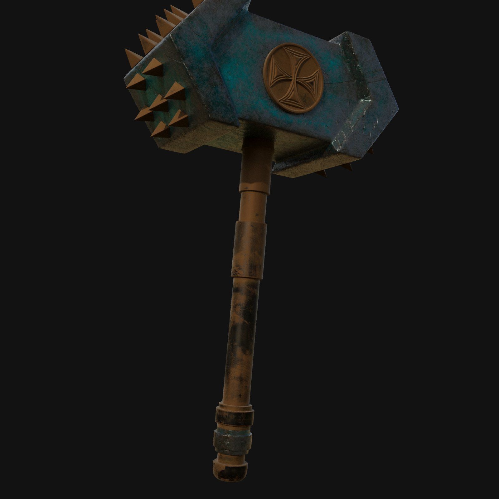 Sleek 3D Model of Ball Peen Hammer 3D model_2