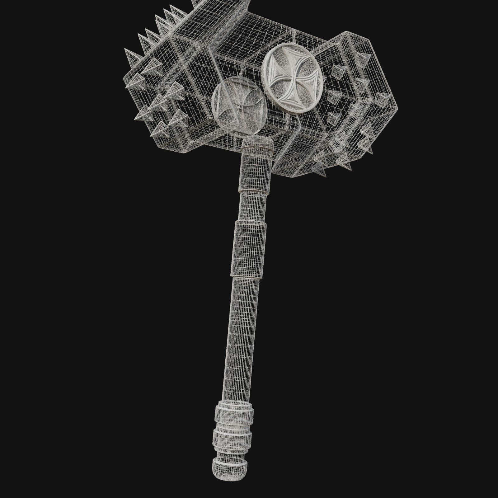 Sleek 3D Model of Ball Peen Hammer 3D model_5