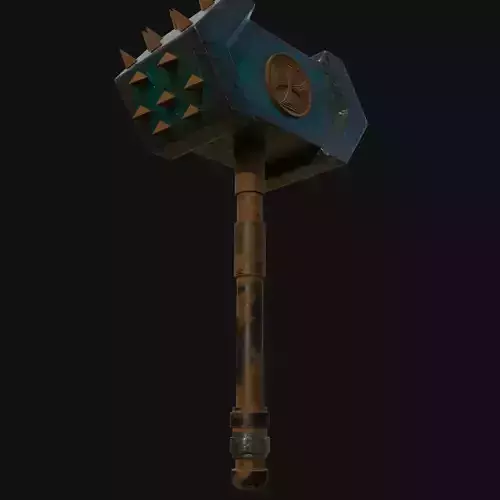 Sleek 3D Model of Ball Peen Hammer