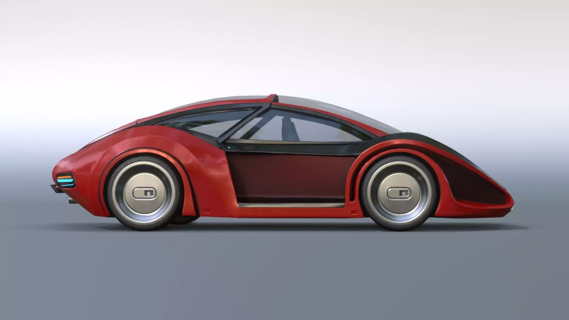 3Dpro CAR scifi 9 Low-poly 3D model_0