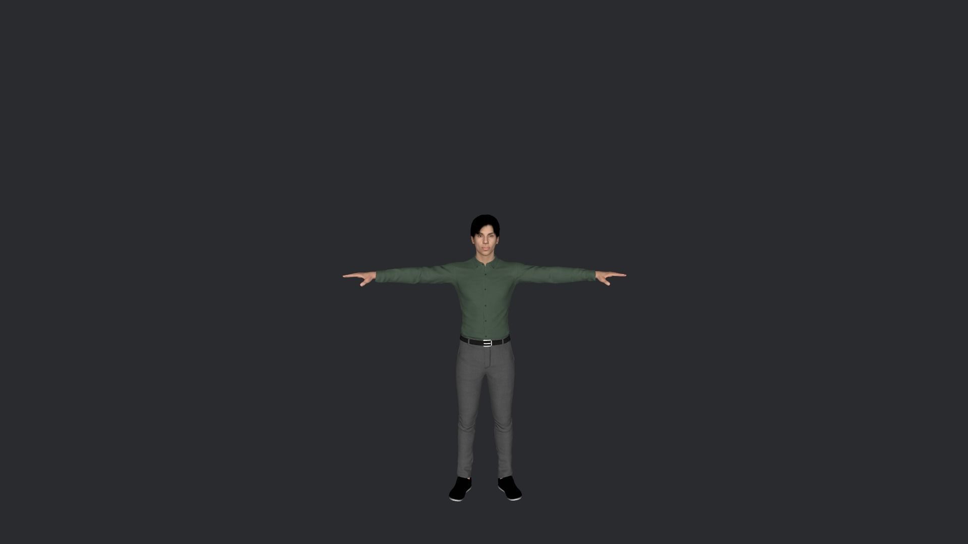 Prince Hyper Realistic Full Body Rigged Character 3D model_28