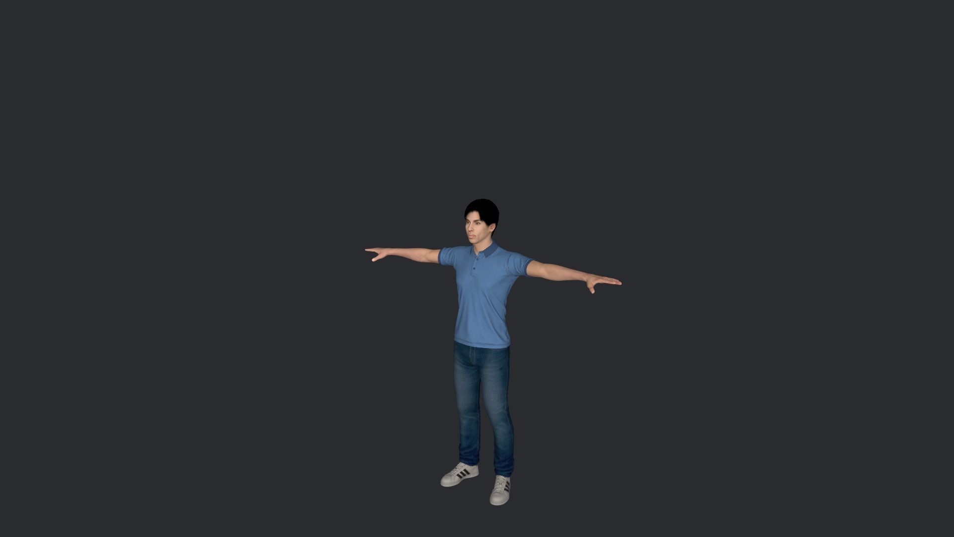 Prince Hyper Realistic Full Body Rigged Character 3D model_16