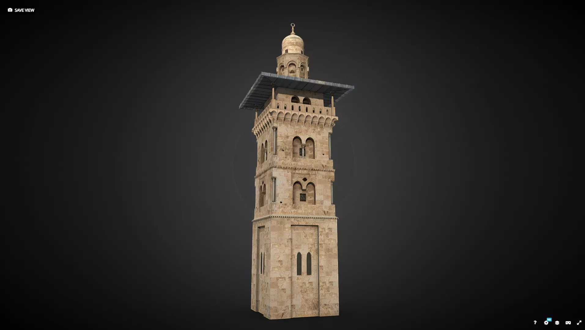 Al Ghawanima Minaret 3d Model 3D model_0