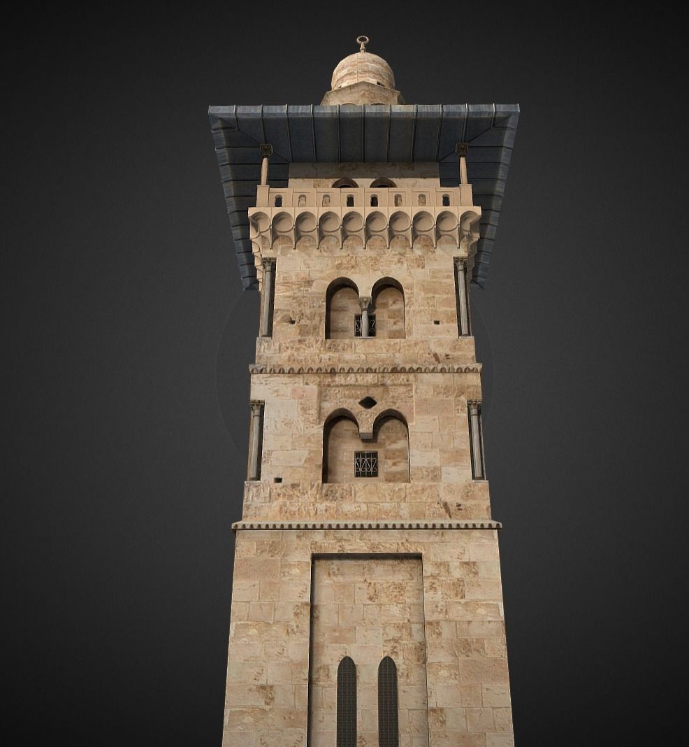Al Ghawanima Minaret 3d Model 3D model_4