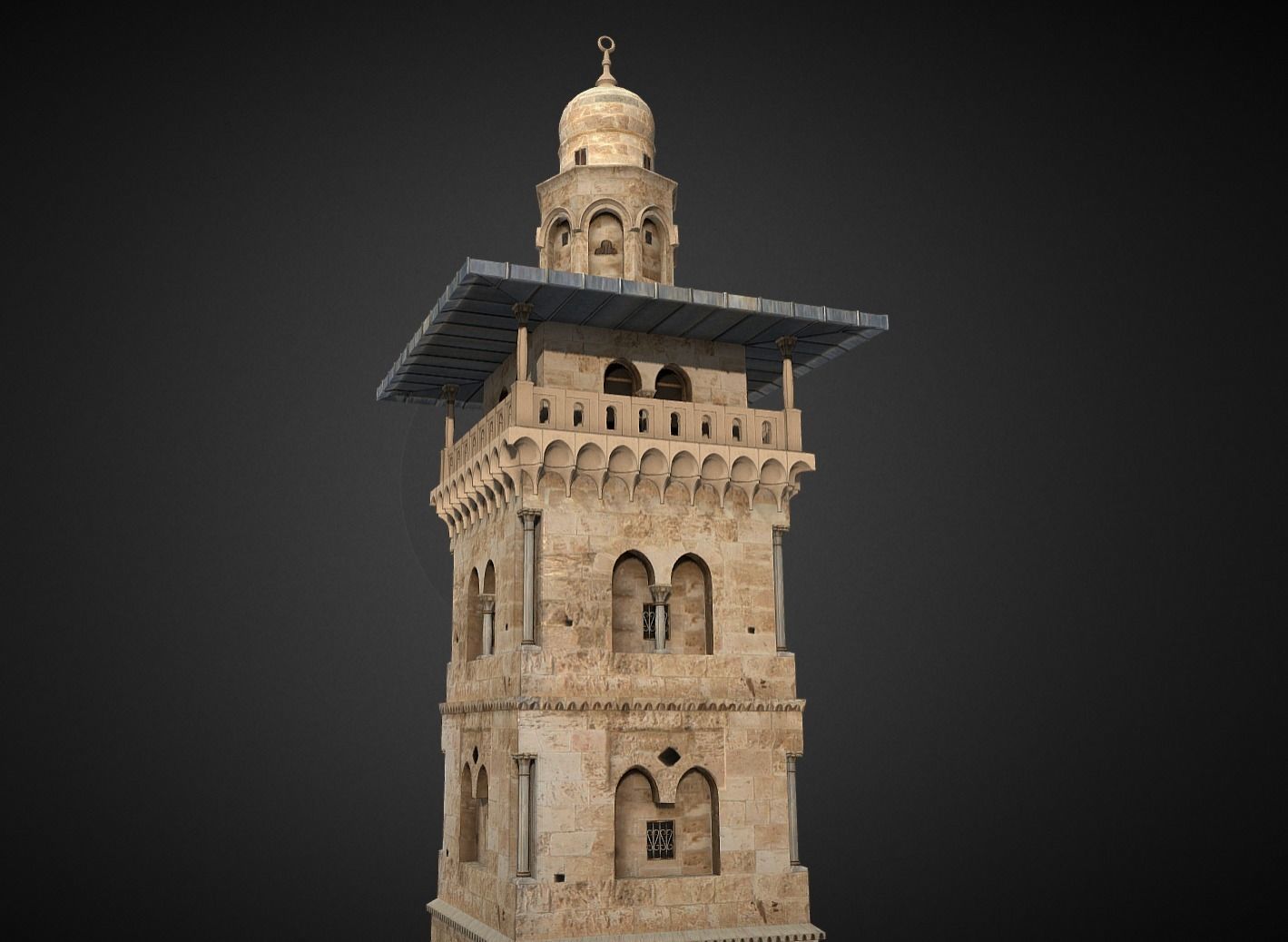 Al Ghawanima Minaret 3d Model 3D model_2