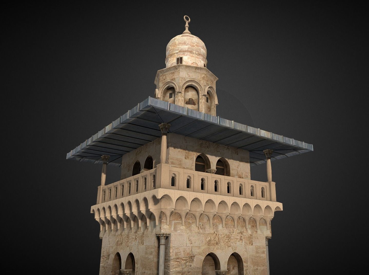 Al Ghawanima Minaret 3d Model 3D model_9