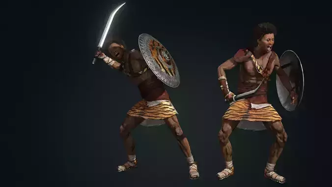 Warrior High quality character full Rigged and Animated 