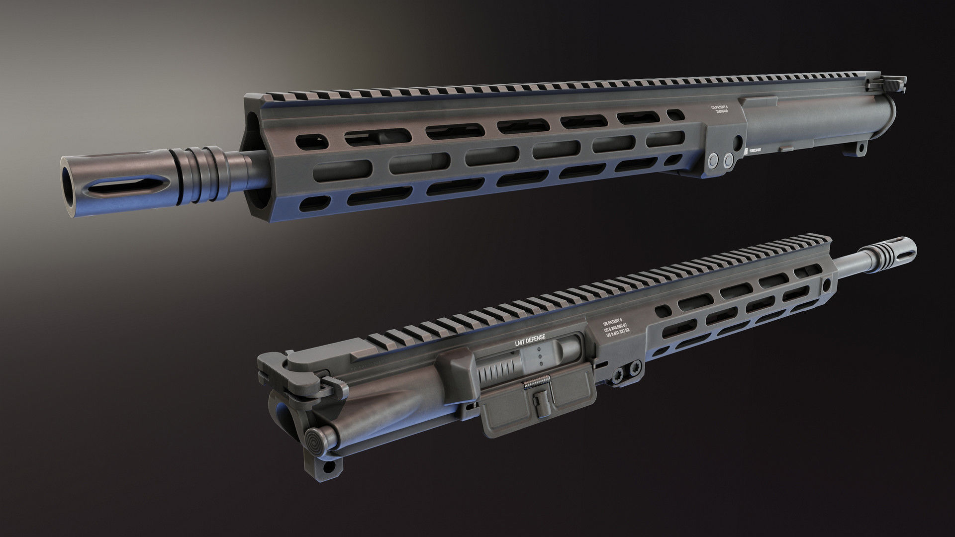 Specwar Upper Receiver Low-poly 3D model_1