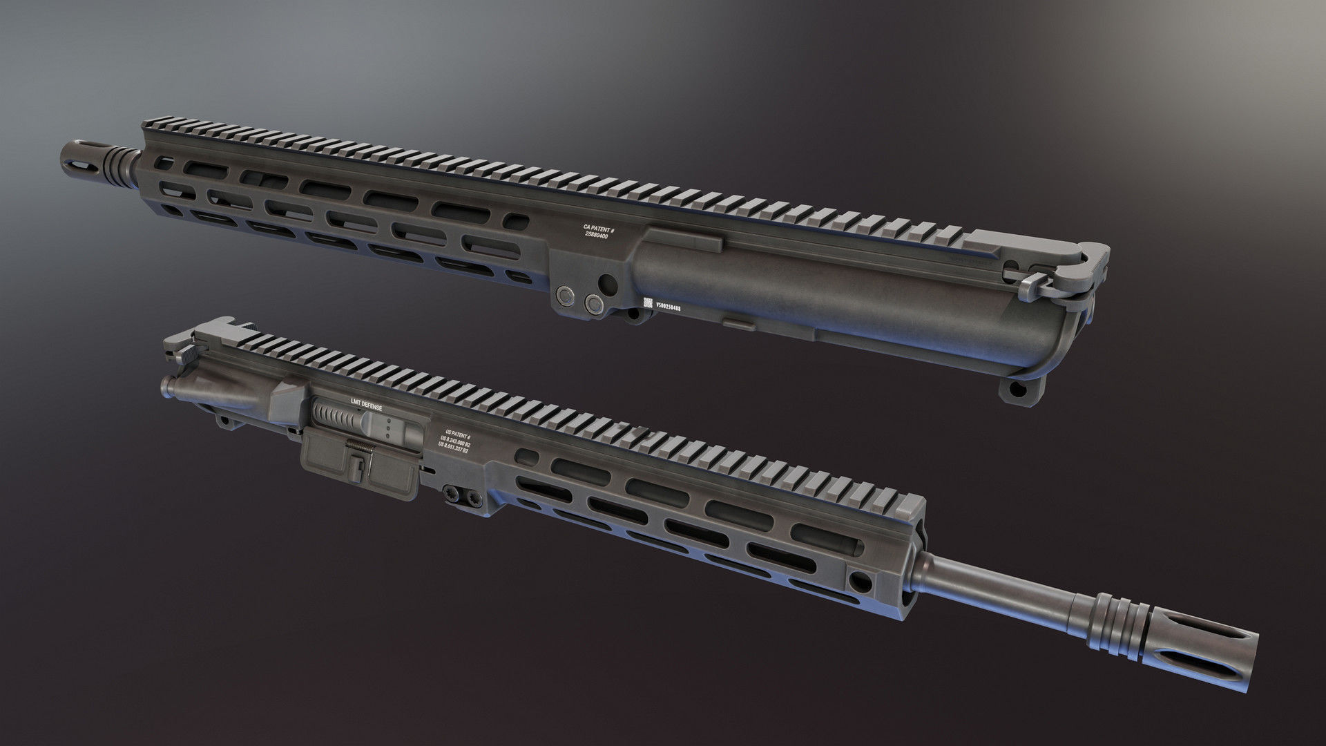 Specwar Upper Receiver Low-poly 3D model_2