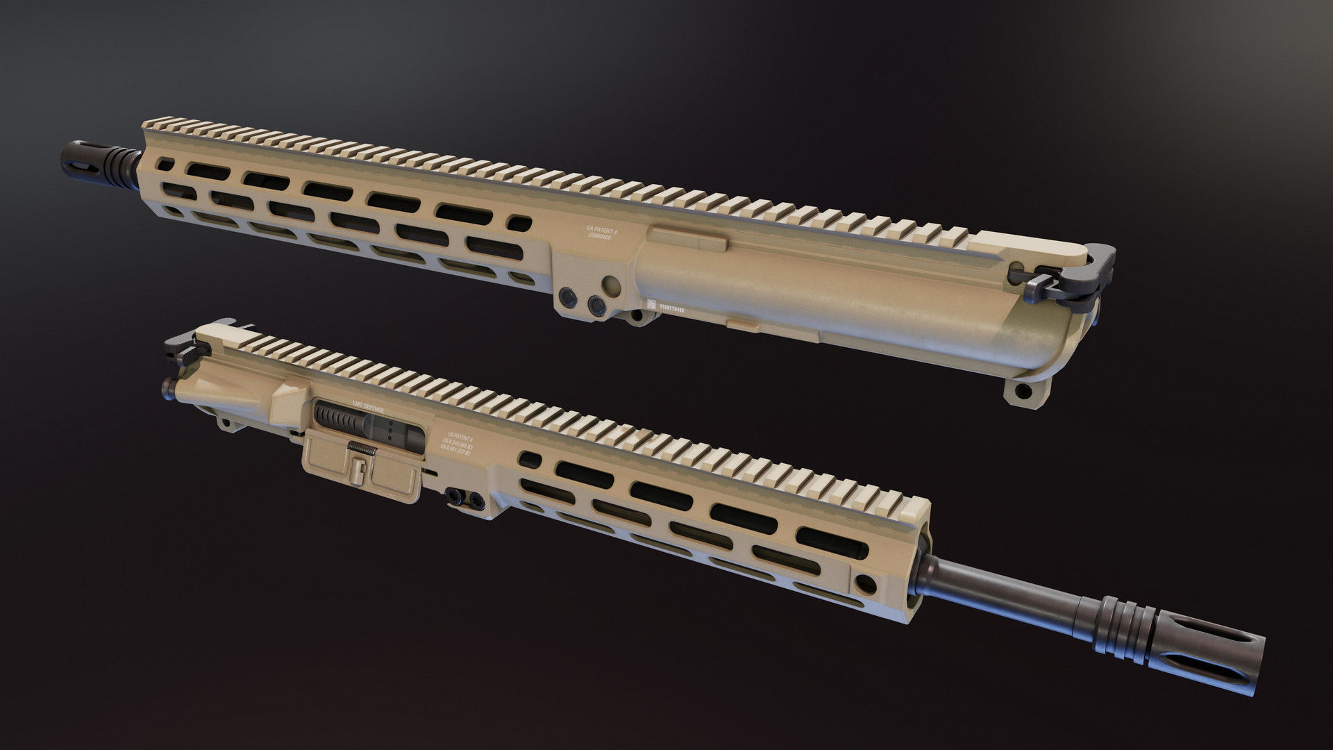 Specwar Upper Receiver Low-poly 3D model_5