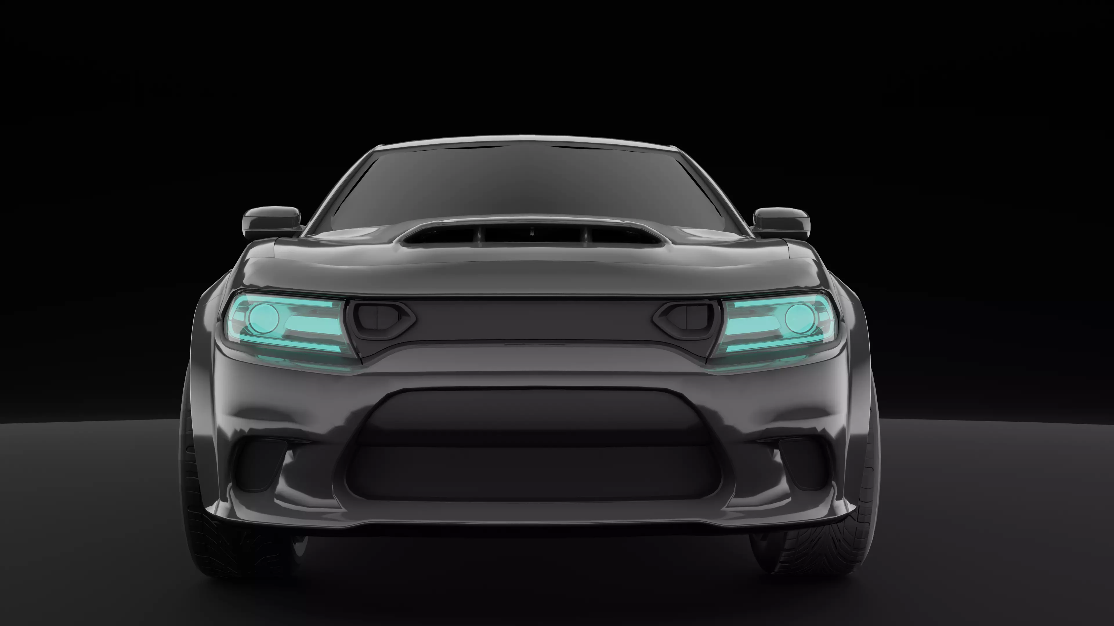 Dodge Charger 2023 Exterior Low-poly 3D model