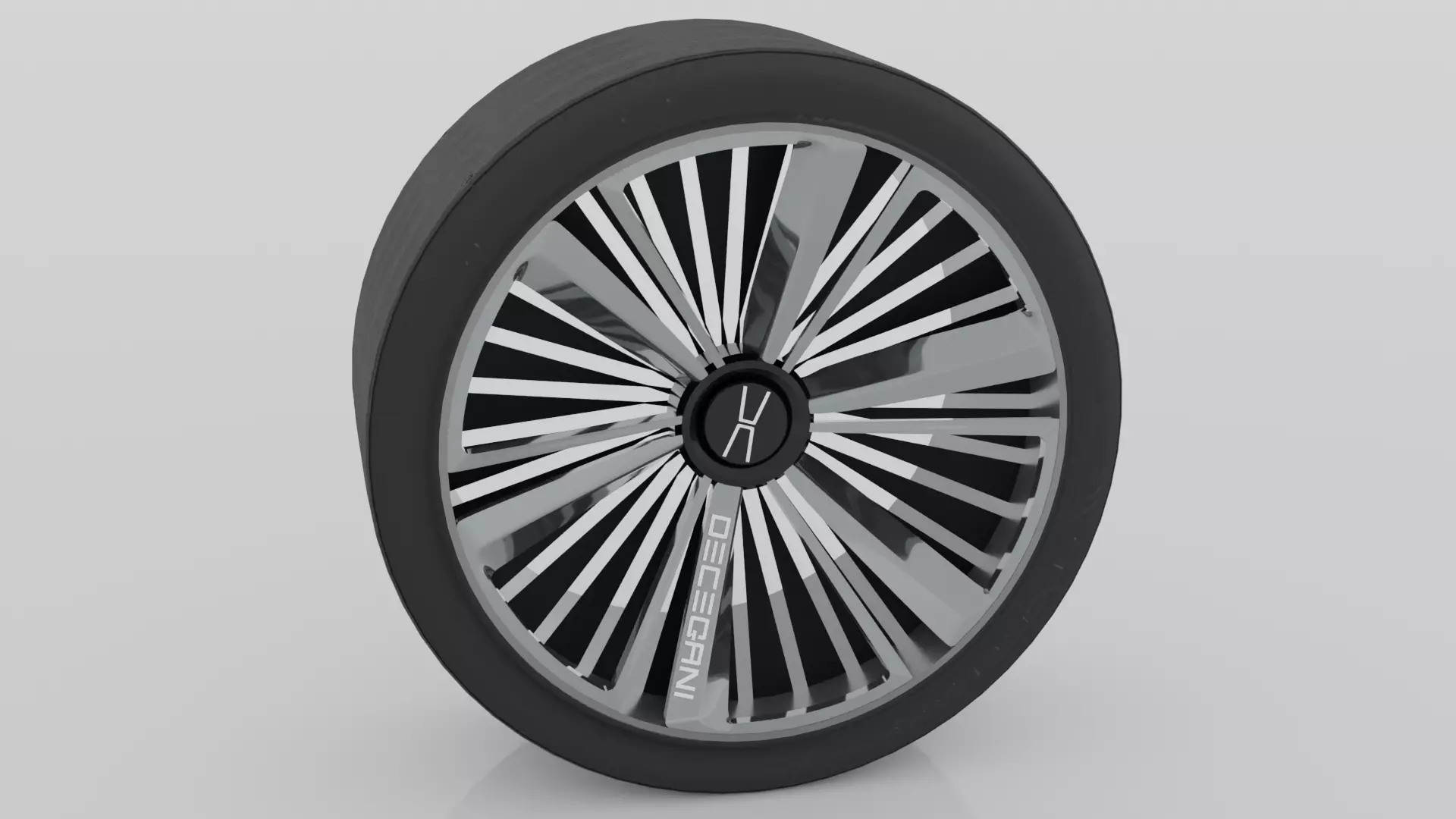 Modern wheel Free low-poly 3D model