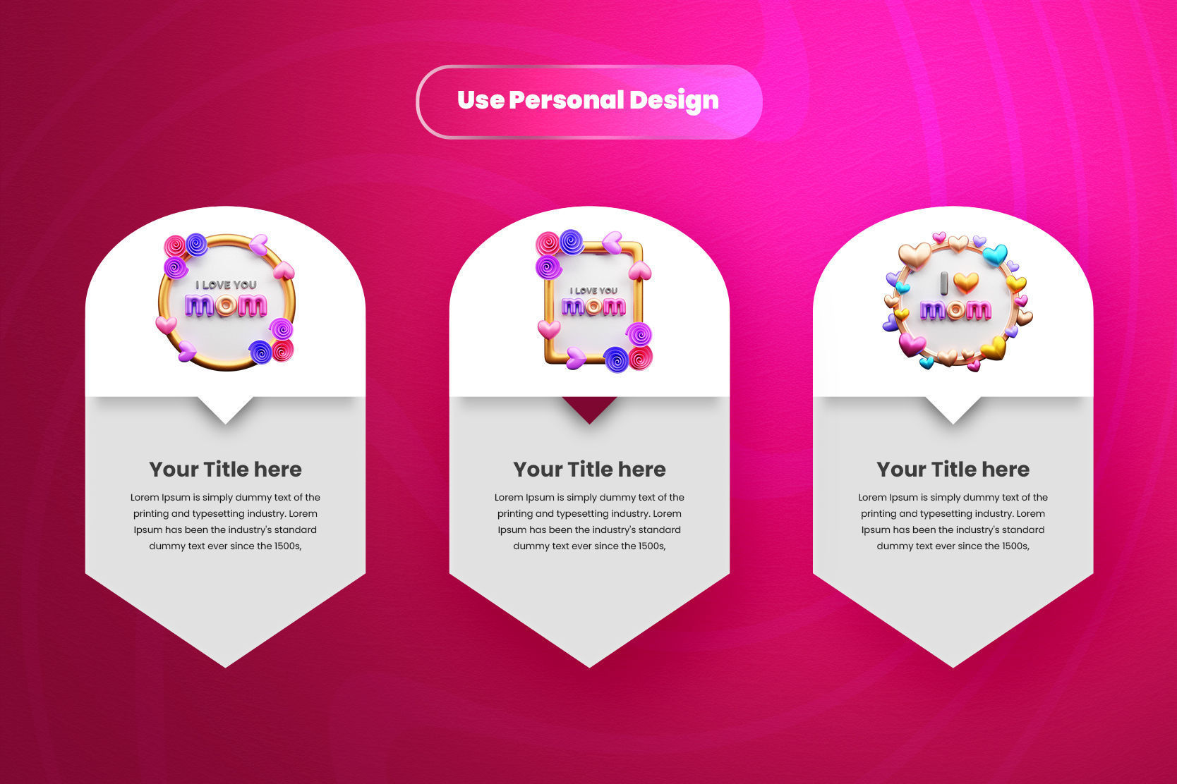 Mother Day 3d Illustration Icon Pack  3D model_3