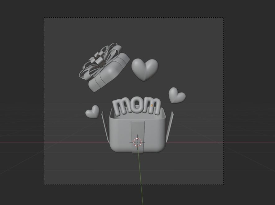 Mother Day 3d Illustration Icon Pack  3D model_8
