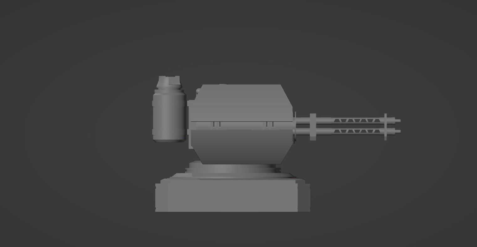 Mech Turret -Textured 3D model_17