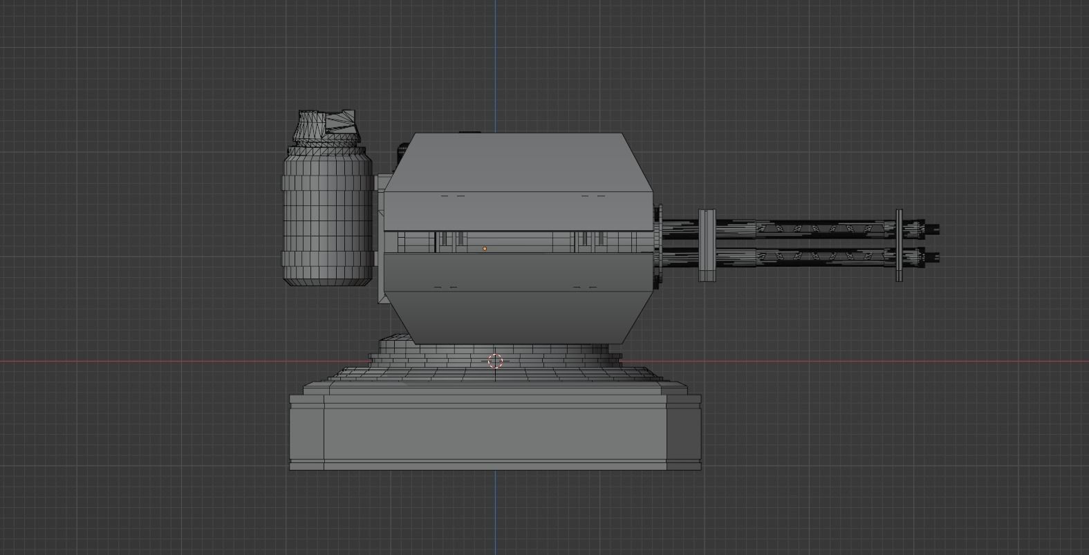 Mech Turret -Textured 3D model_11