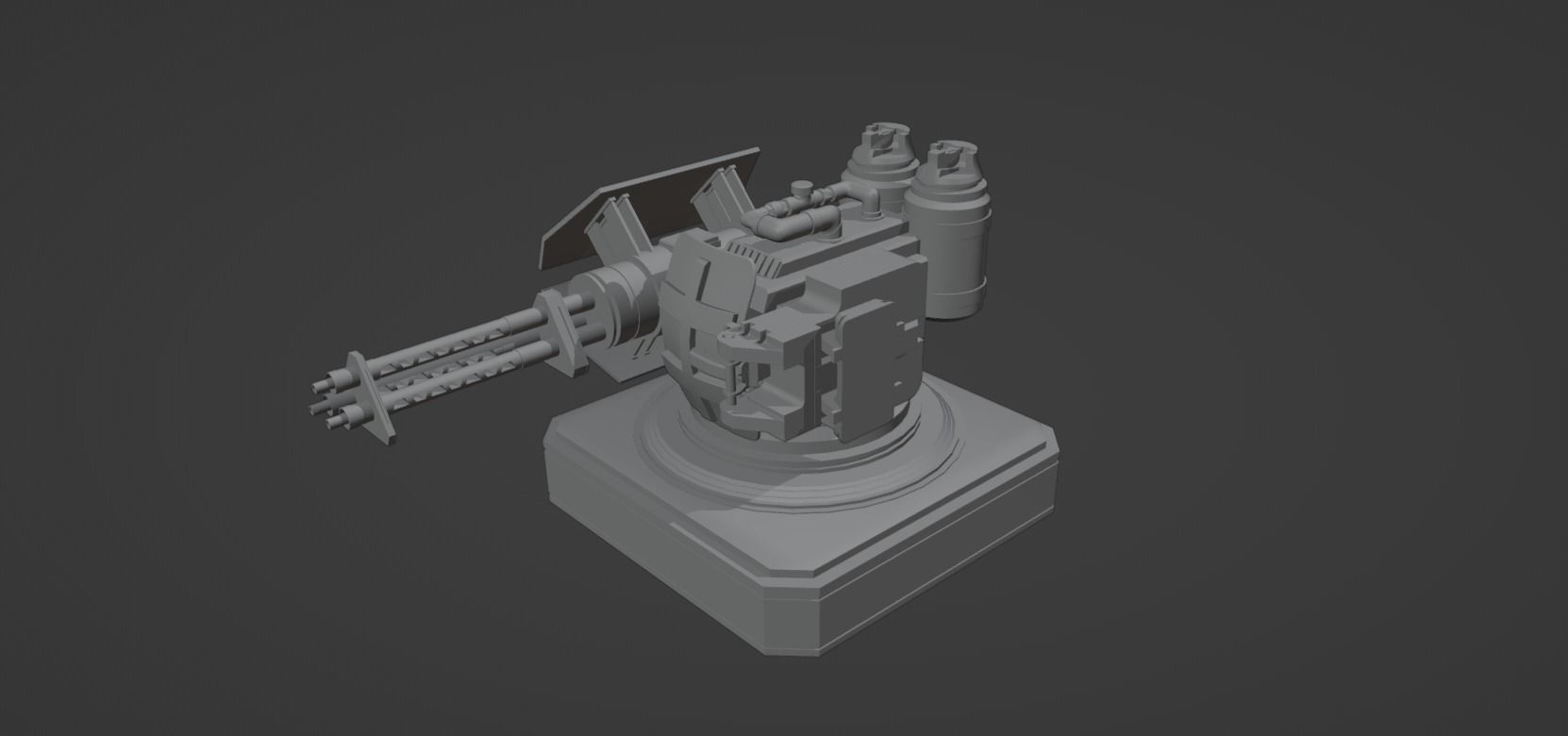 Mech Turret -Textured 3D model_10