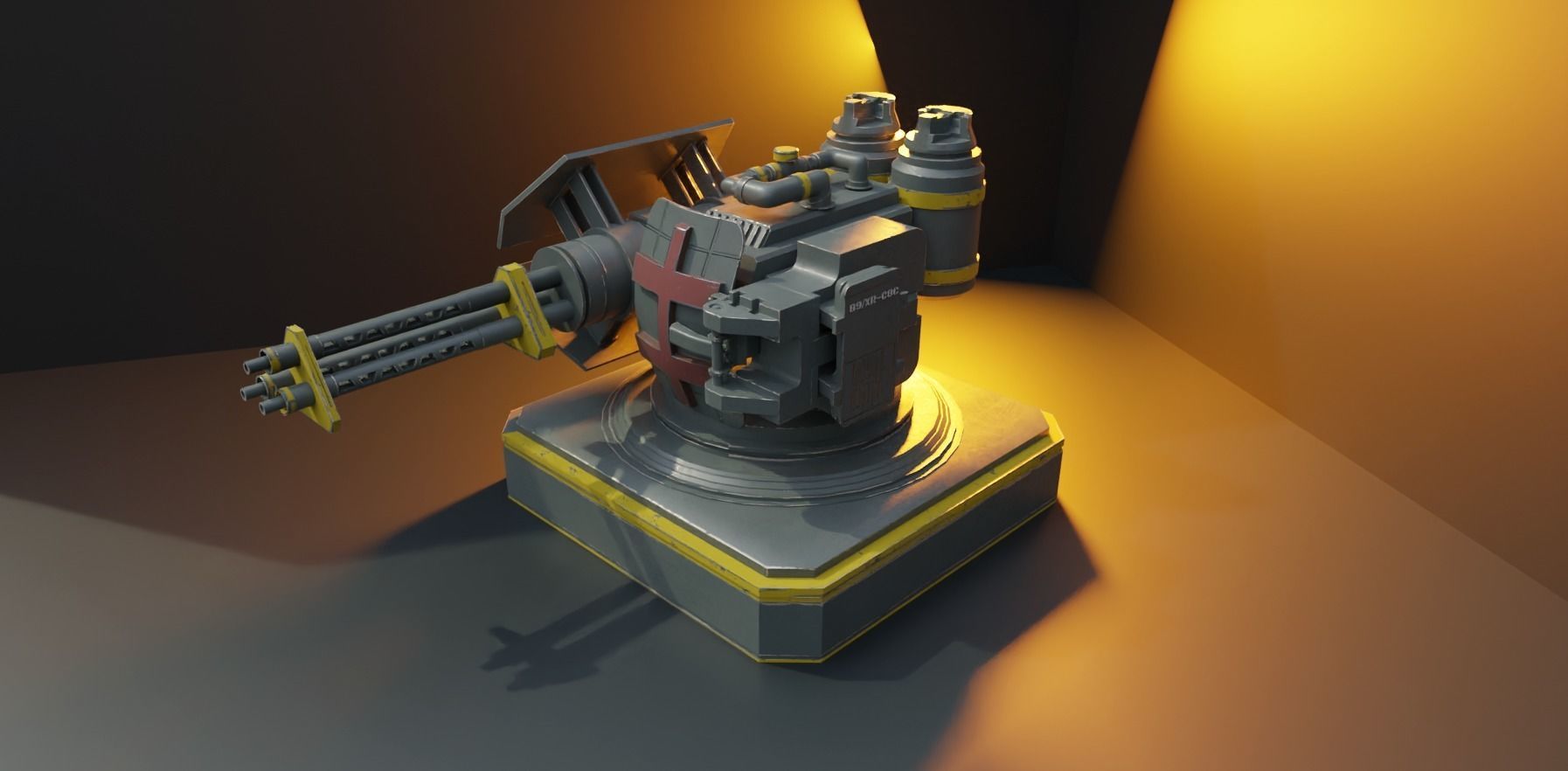 Mech Turret -Textured 3D model_1