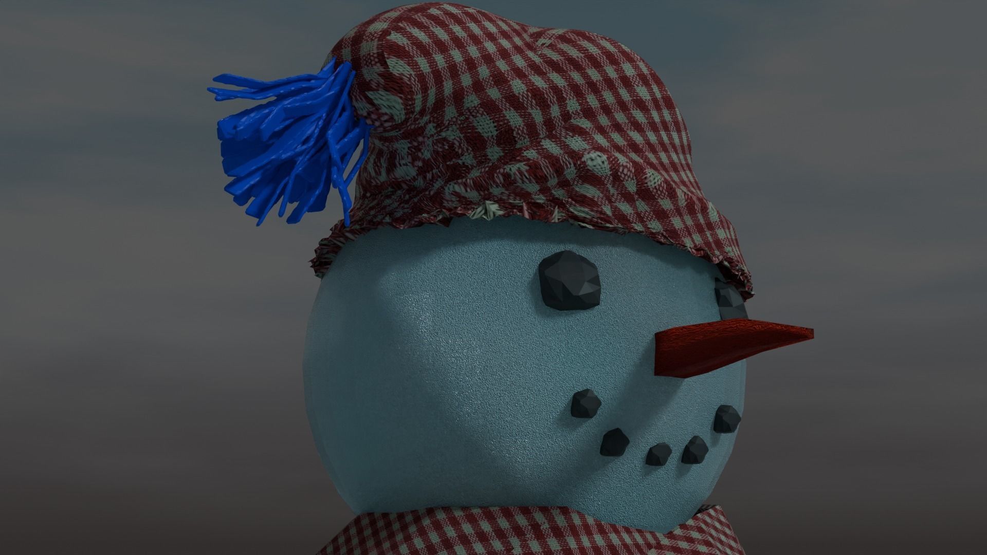 Charming Snowman - 3D Model for Winter Scenes 3D model_3