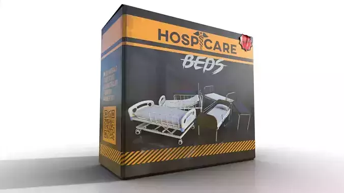 Hospital beds Low-poly 3D model