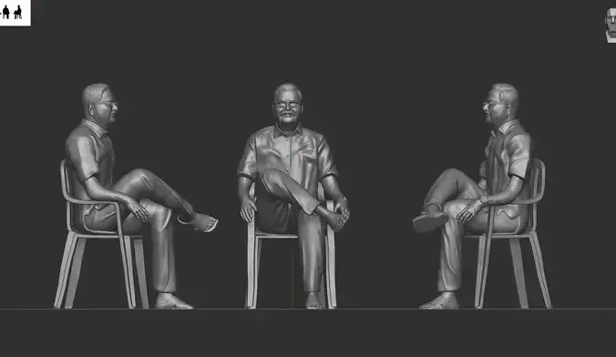 male solid  3D print model