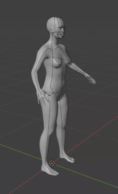Female Model 3D model_0