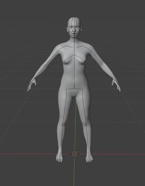 Female Model 3D model_1