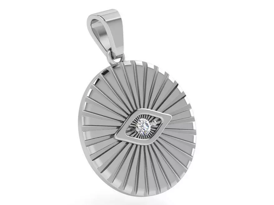 Eye Circle Pendant 4431 3D print model_0