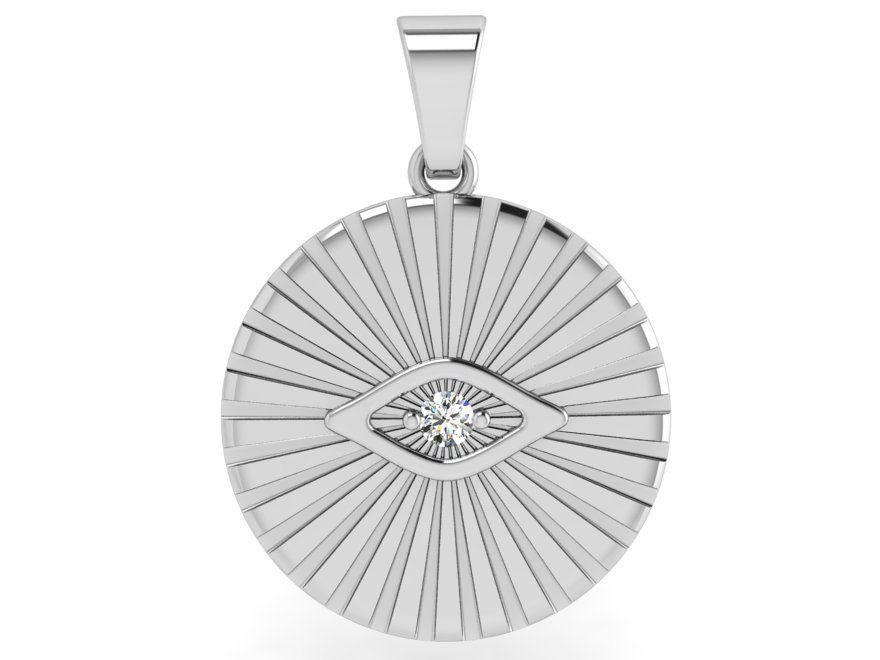 Eye Circle Pendant 4431 3D print model_2