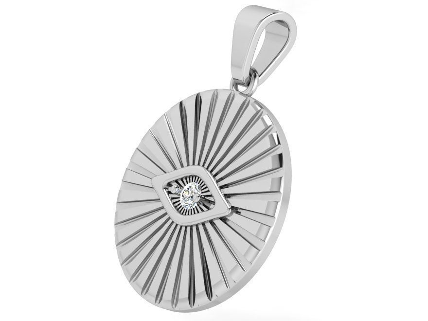 Eye Circle Pendant 4431 3D print model_3