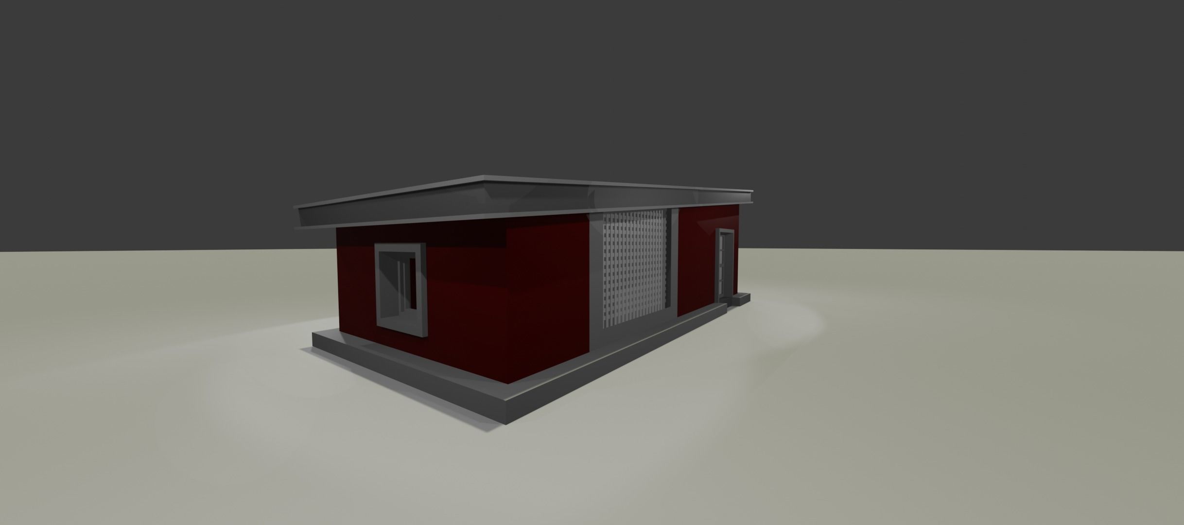 LOWPOLY HOUSE MODEL Low-poly 3D model_1