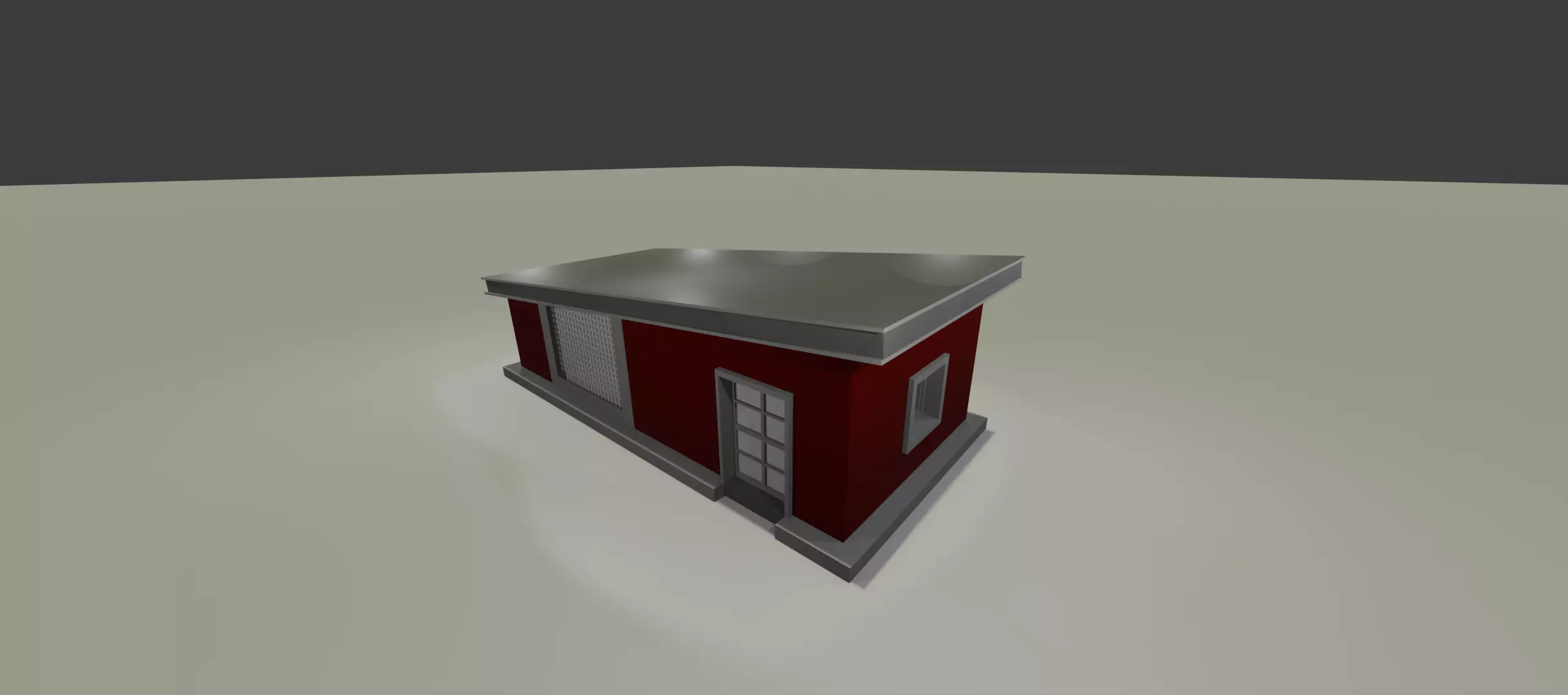 LOWPOLY HOUSE MODEL Low-poly 3D model_0