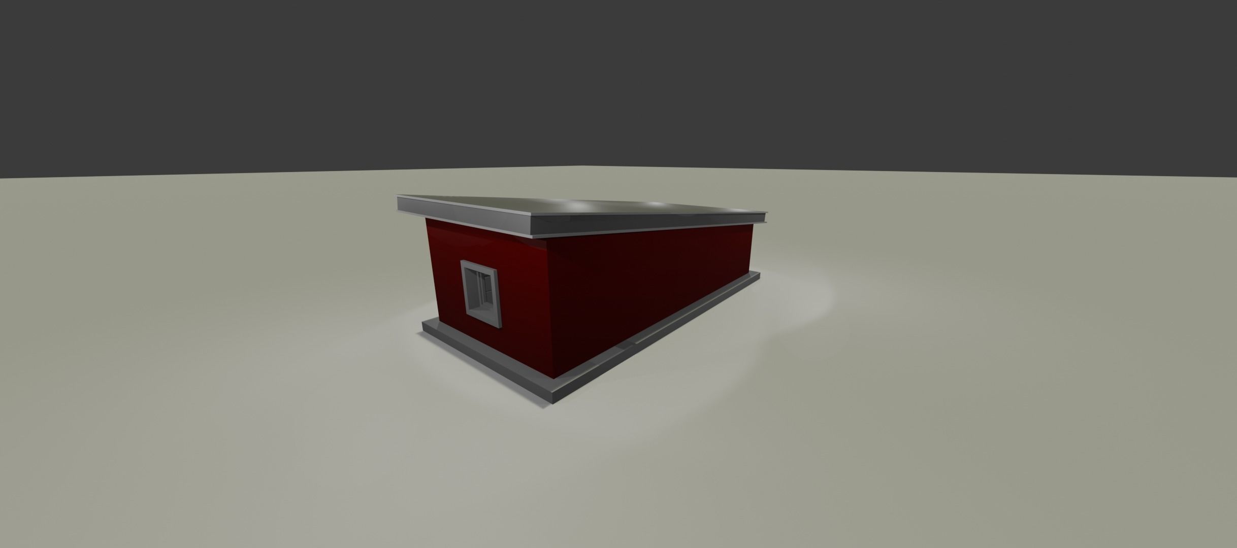 LOWPOLY HOUSE MODEL Low-poly 3D model_3
