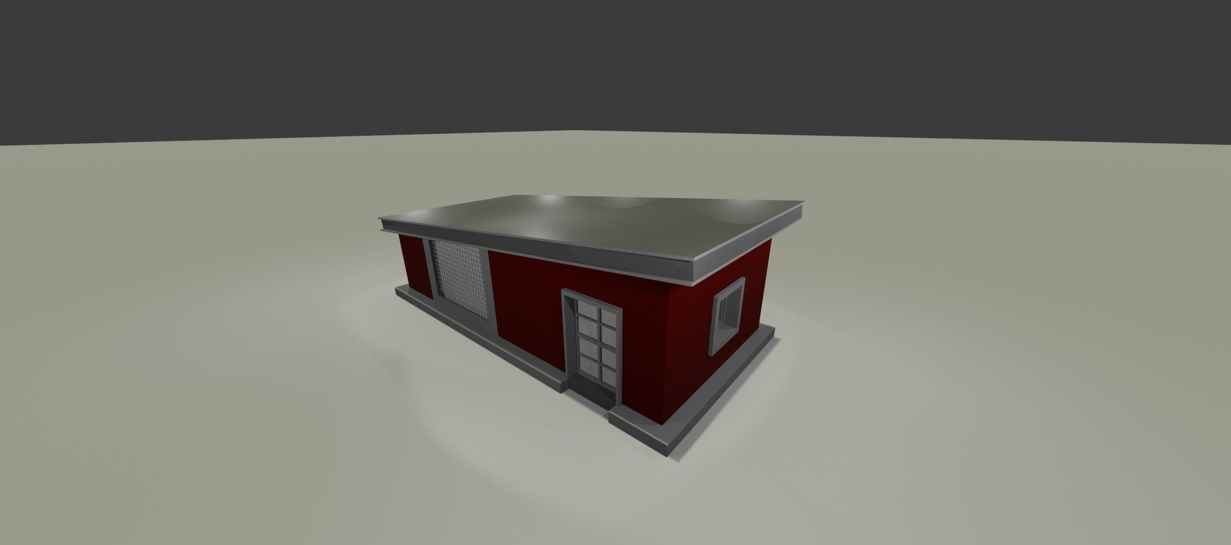 LOWPOLY HOUSE MODEL Low-poly 3D model_4
