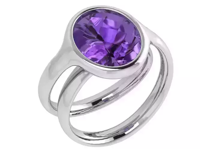 Oval Cut Unique Ring 4433