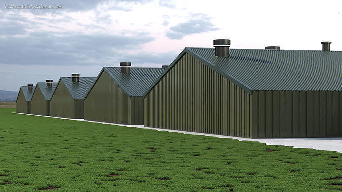 Chicken Farm 3D model 7