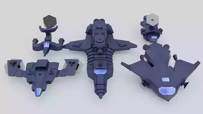 Low Poly Spaceship Pack