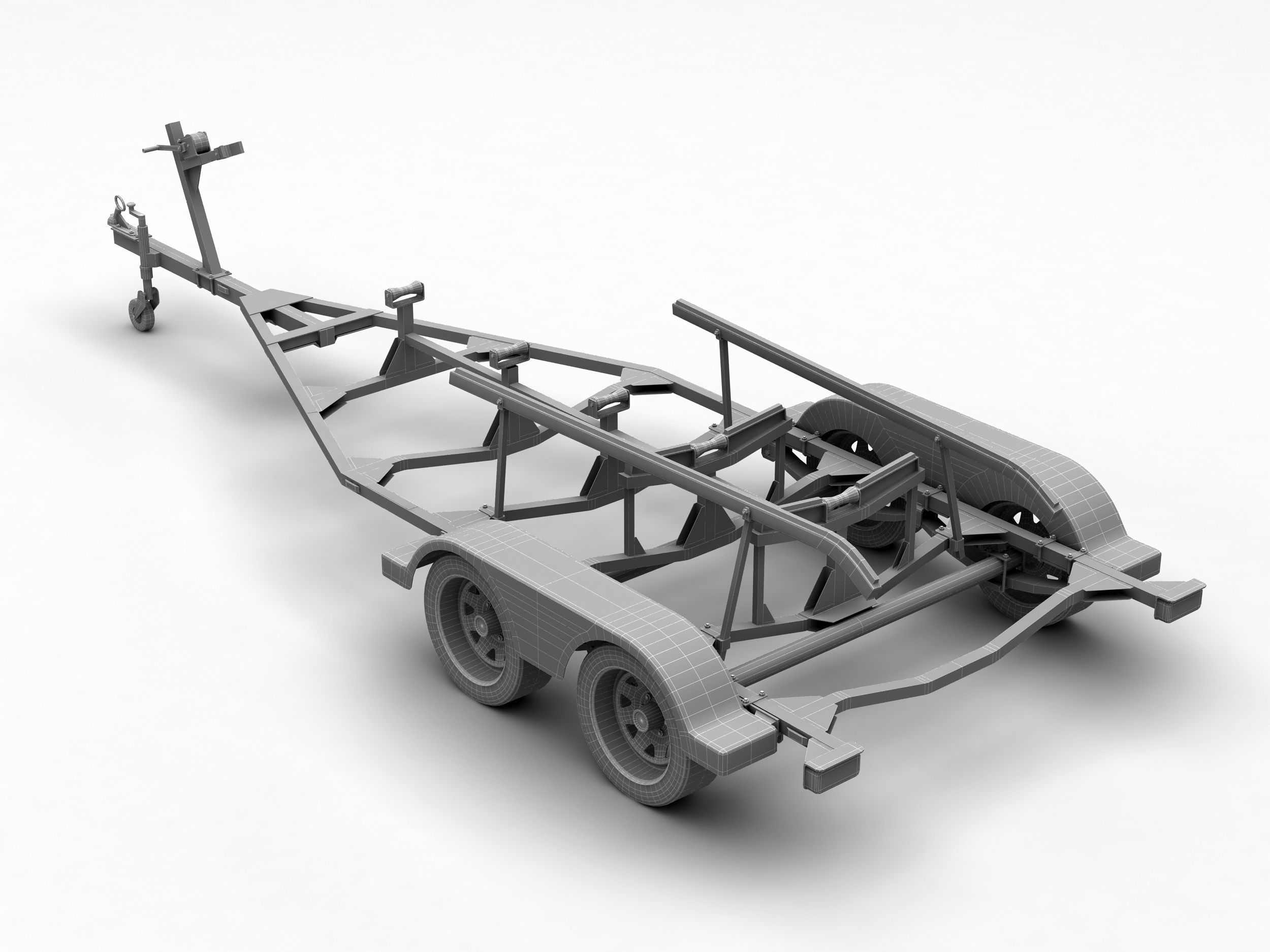 Boat Trailer 01 3D model_5