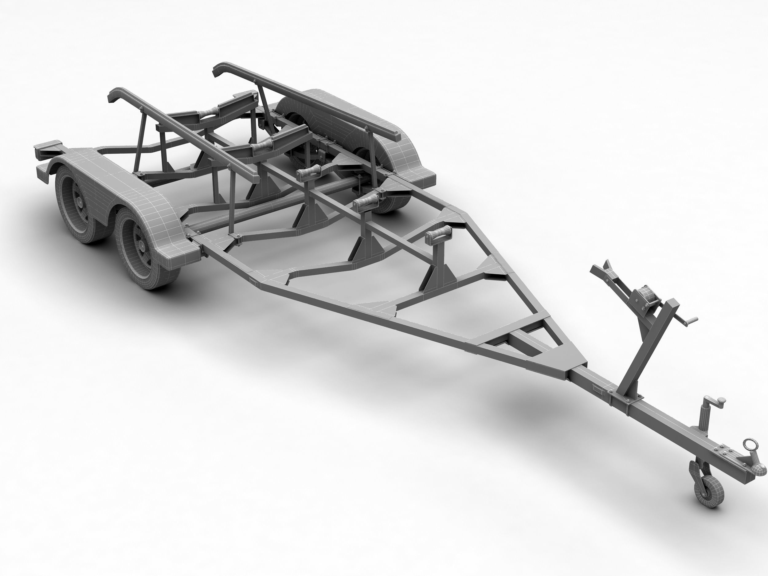 Boat Trailer 01 3D model_6
