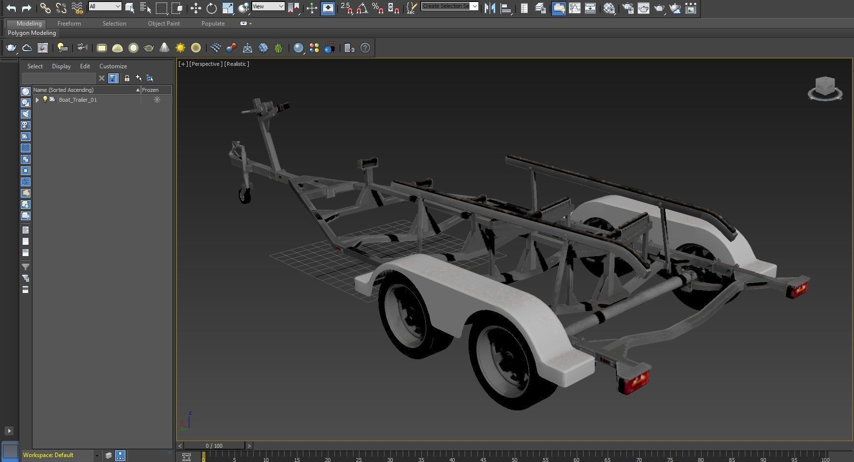 Boat Trailer 01 3D model_8