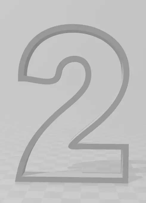 3D MODEL NUMBER 2 CUTTER 3D print model_0