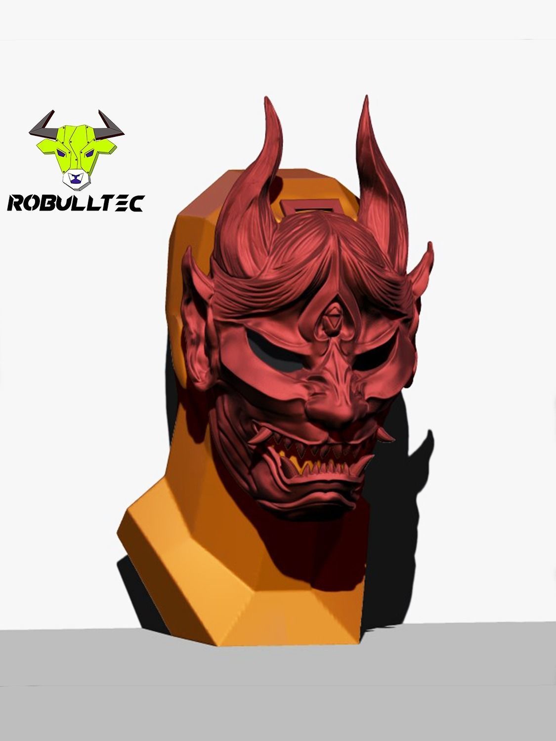 Oni Mask V2 3D print model_1