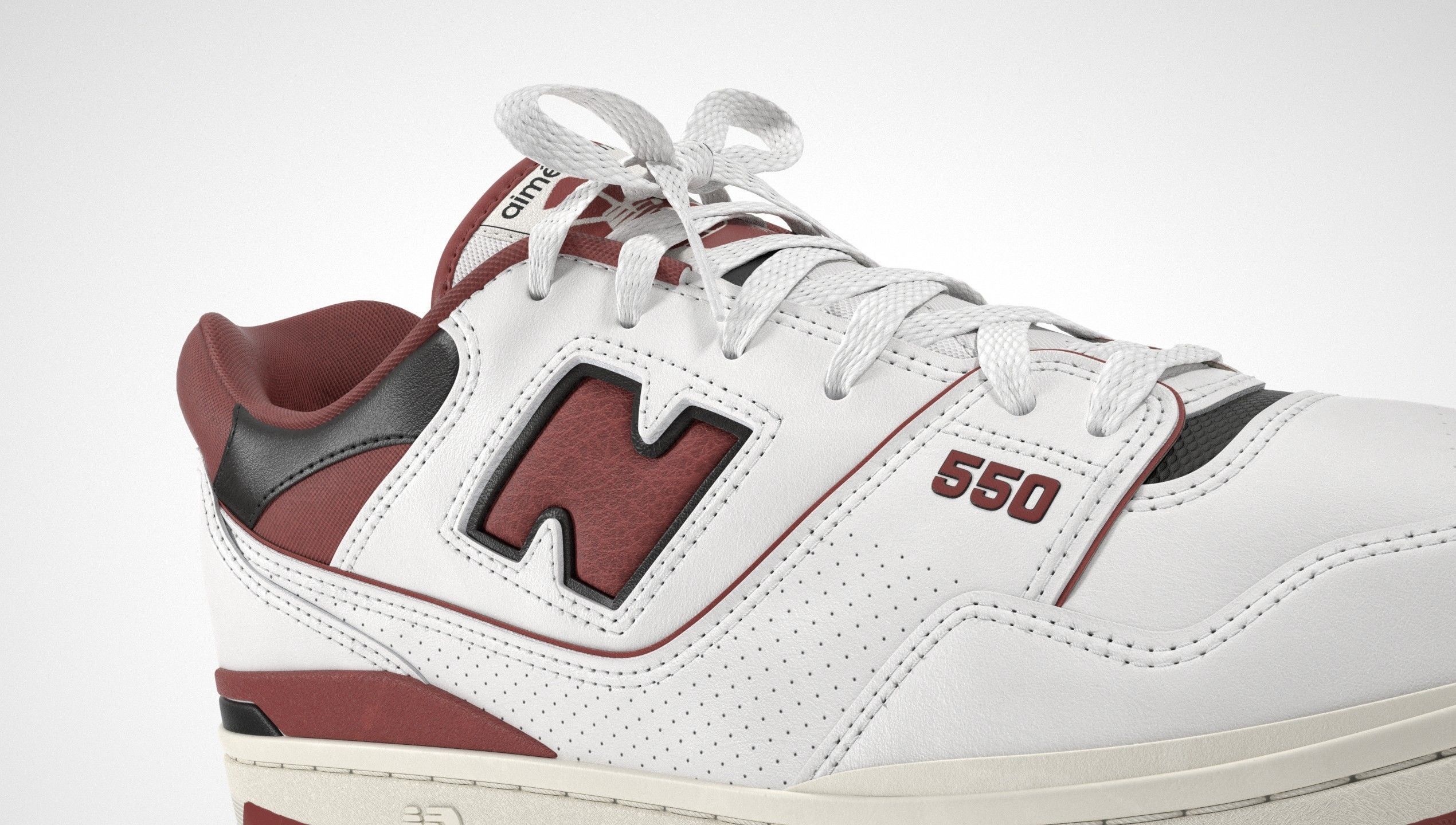 New Balance 550 Aime Leon Dore Red Shoe 3D model_17