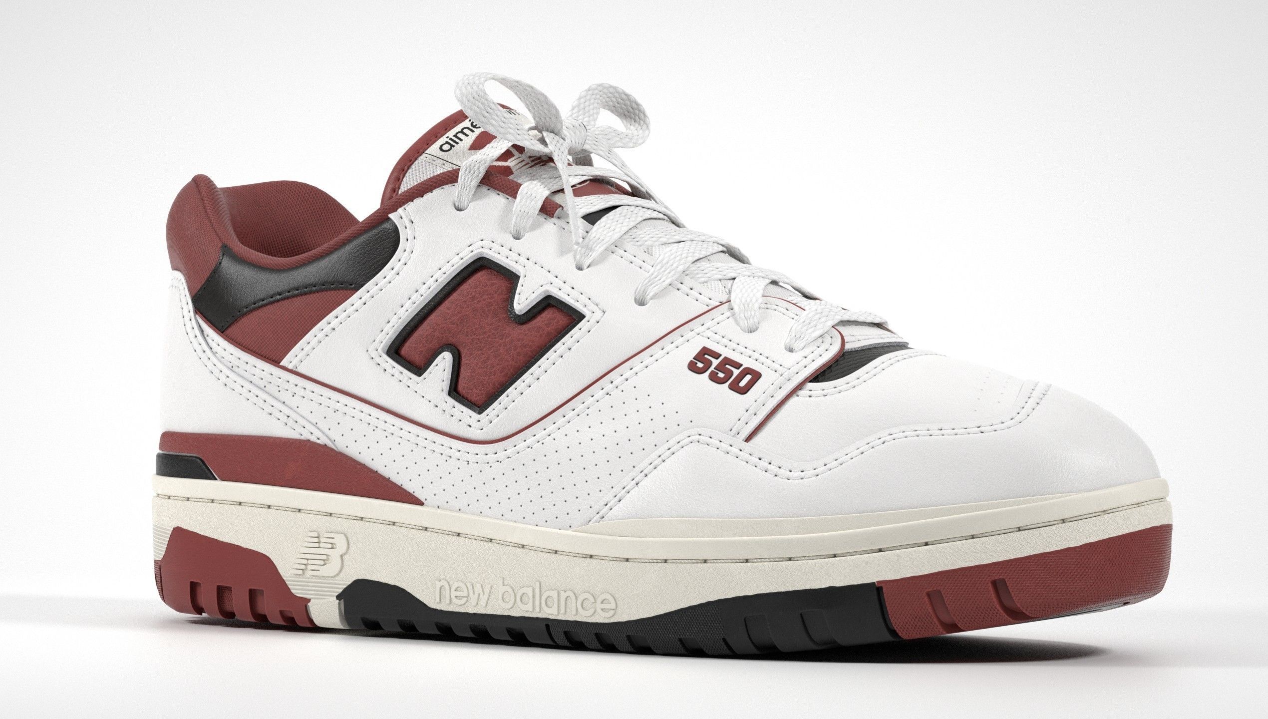 New Balance 550 Aime Leon Dore Red Shoe 3D model_19