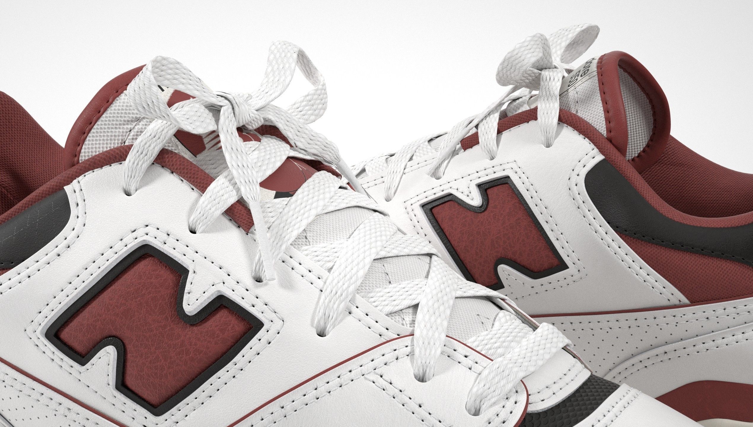 New Balance 550 Aime Leon Dore Red Shoe 3D model_12