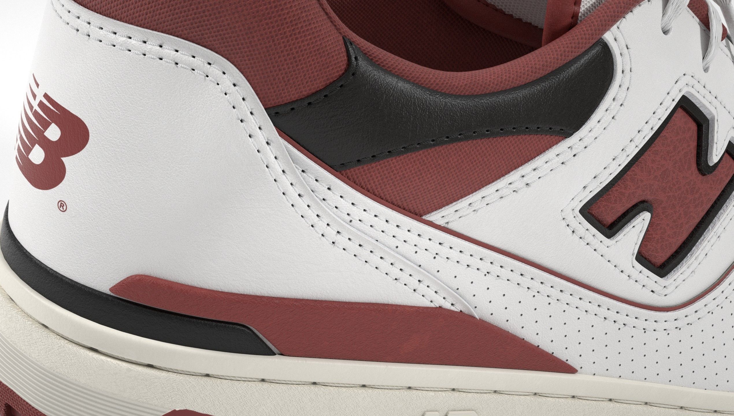 New Balance 550 Aime Leon Dore Red Shoe 3D model_3
