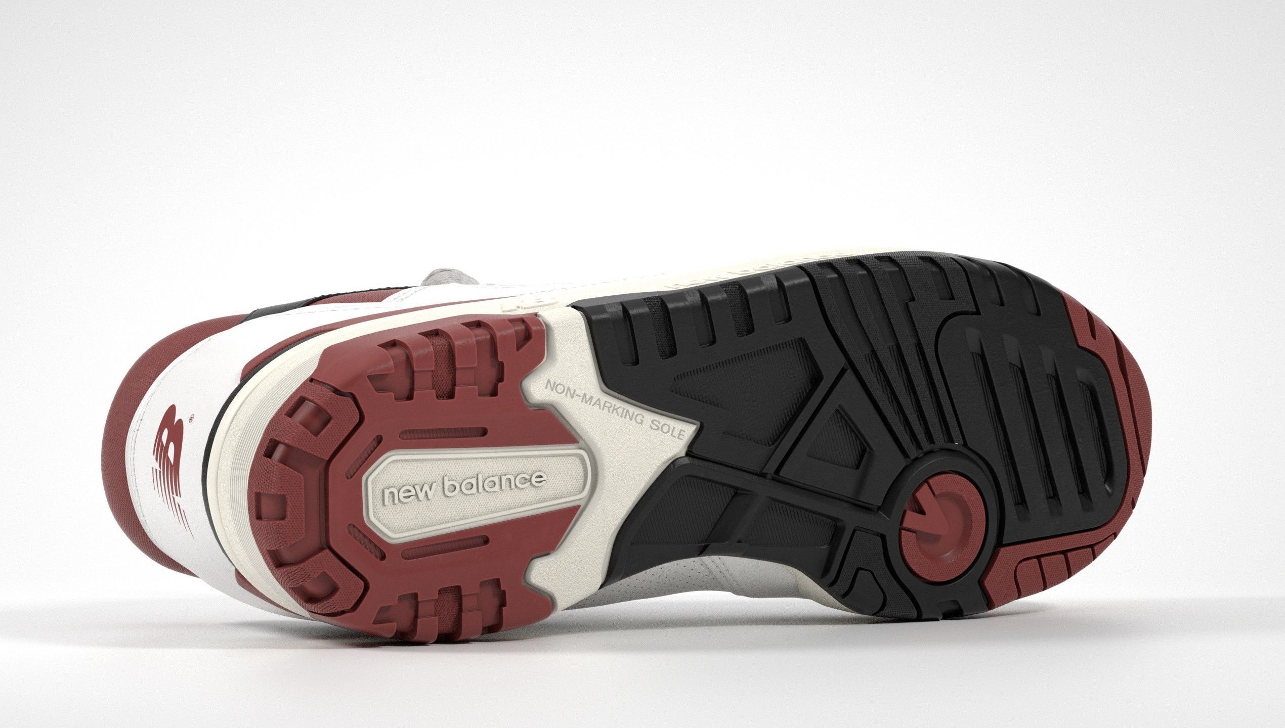 New Balance 550 Aime Leon Dore Red Shoe 3D model_8