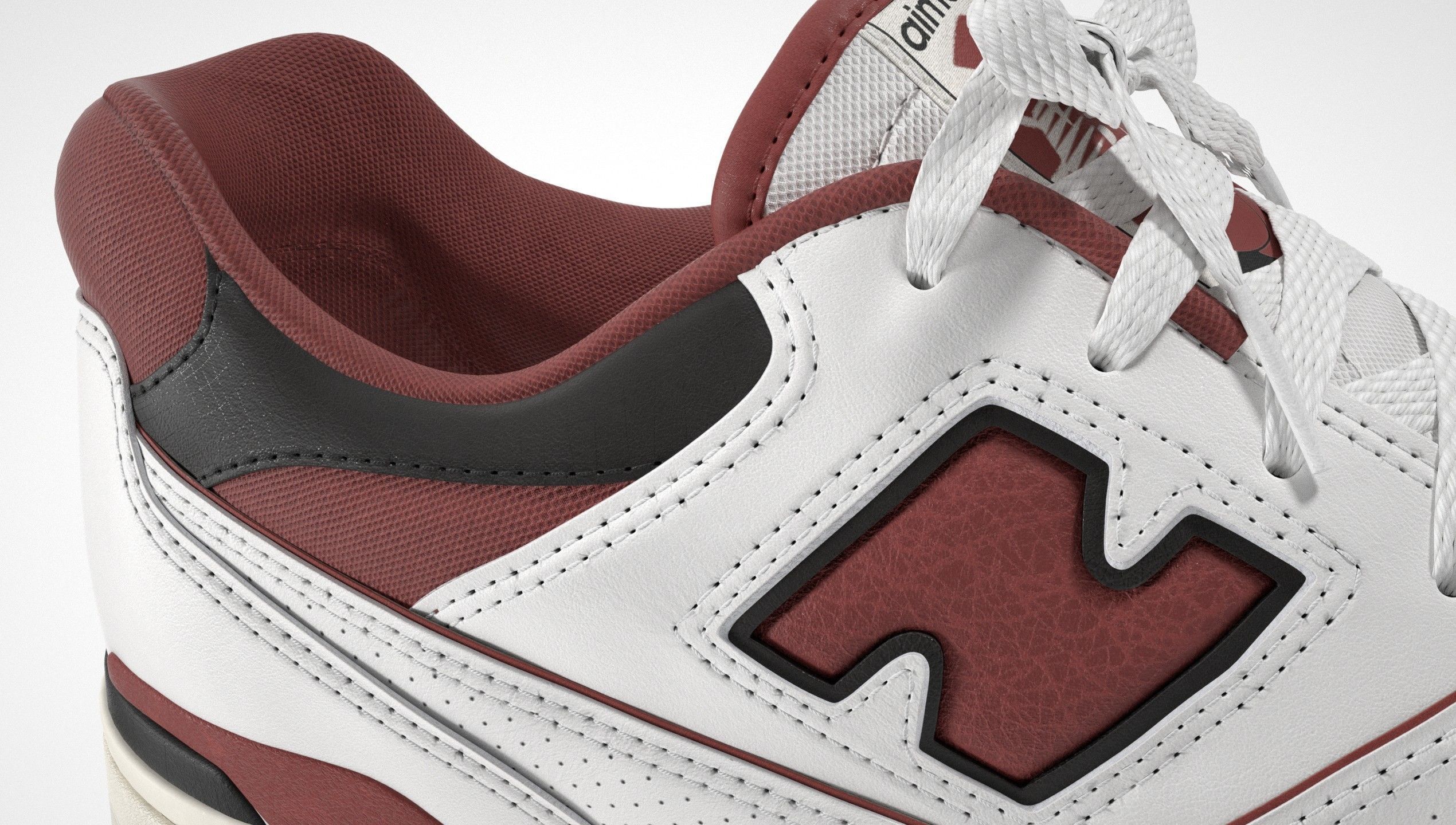 New Balance 550 Aime Leon Dore Red Shoe 3D model_10